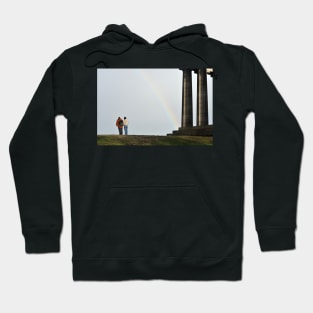 Rainbow on Calton Hill, Edinburgh Hoodie